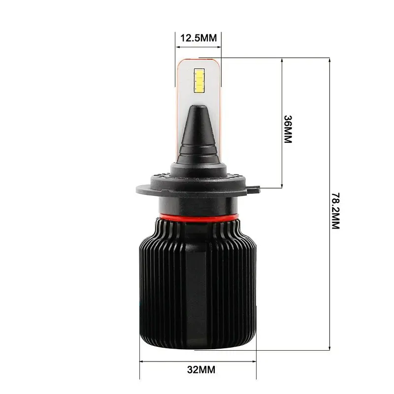 Super small J1 CSP no polarity All-in-One car LED headlight Conversion Kit