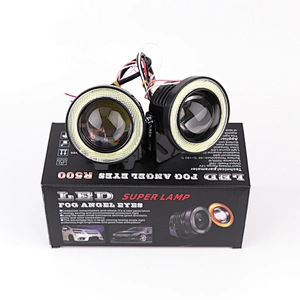 White Red Ice Blue 2.5/3/3.5 inch COB Angel Eyes Fog Lights Led Car Headlight Lamp DRL Universal Daytime Running Light
