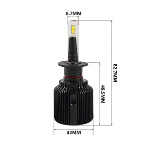Super small J1 CSP no polarity All-in-One car LED headlight Conversion Kit