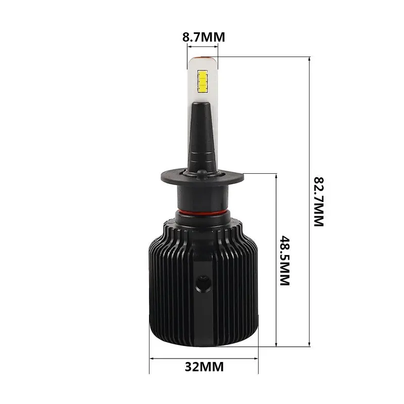 Super small J1 CSP no polarity All-in-One car LED headlight Conversion Kit