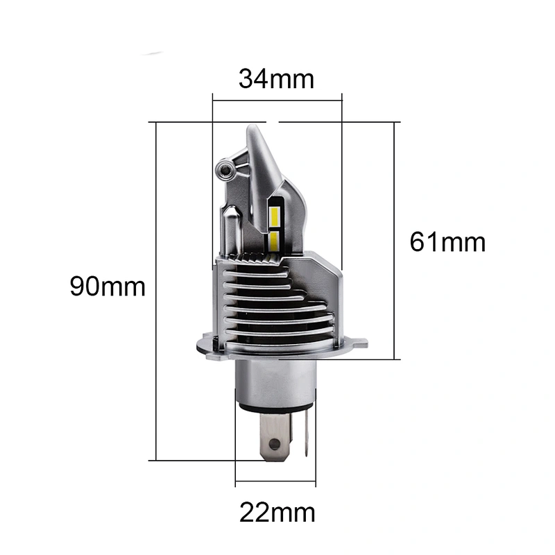 Super Mini Fighter Car LED Headlight Bulbs 50W 10000LM H4 CSP LED Auto Headlight Car Styling 1:1 DESIGN