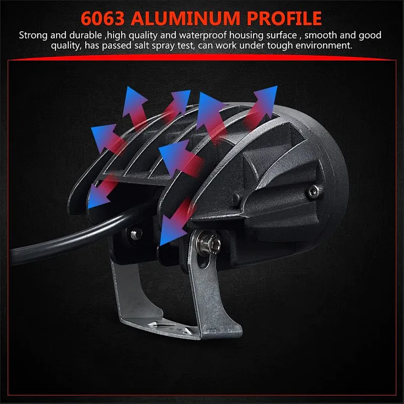 20W 5D Lens OVAL LED Lights For Auto Car Motorcycle Truck Trailer 4WD 4X4 ATV SUV