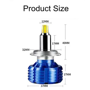 Super High Power 76W 9000LM CSP chip 360 Degree Car LED Headlight
