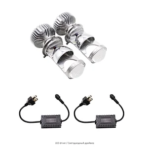 H4 LED Mini Projector Lens Hi/lo Beam Car LED Headlight With Clear Beam Pattern No Astigmatic Problem