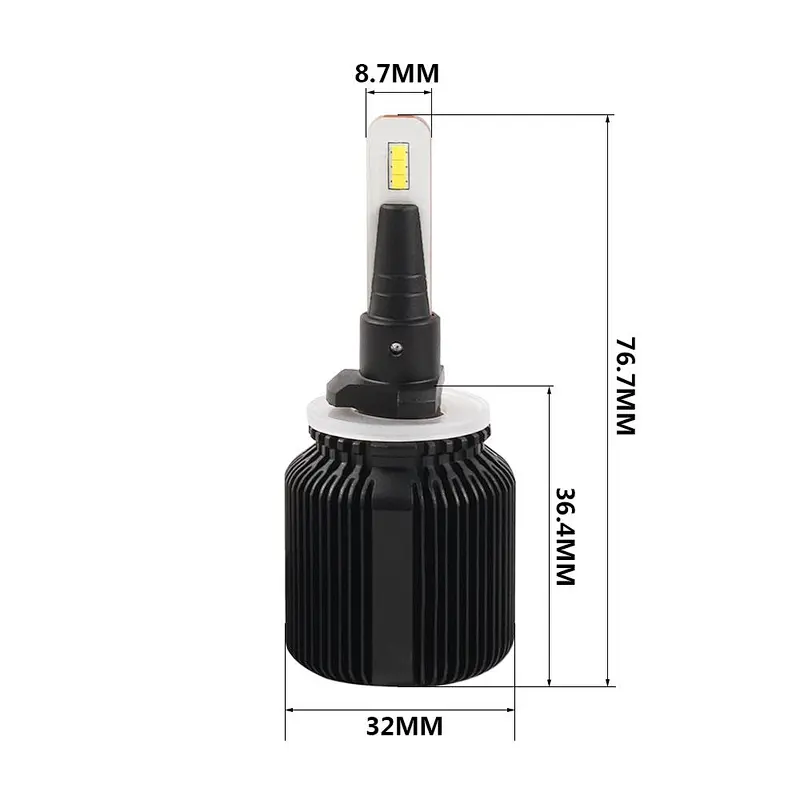 Super small J1 CSP no polarity All-in-One car LED headlight Conversion Kit