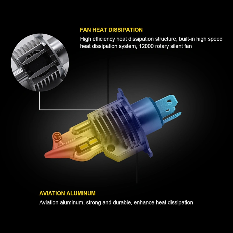 Super Mini Fighter Car LED Headlight Bulbs 50W 10000LM H4 CSP LED Auto Headlight Car Styling 1:1 DESIGN