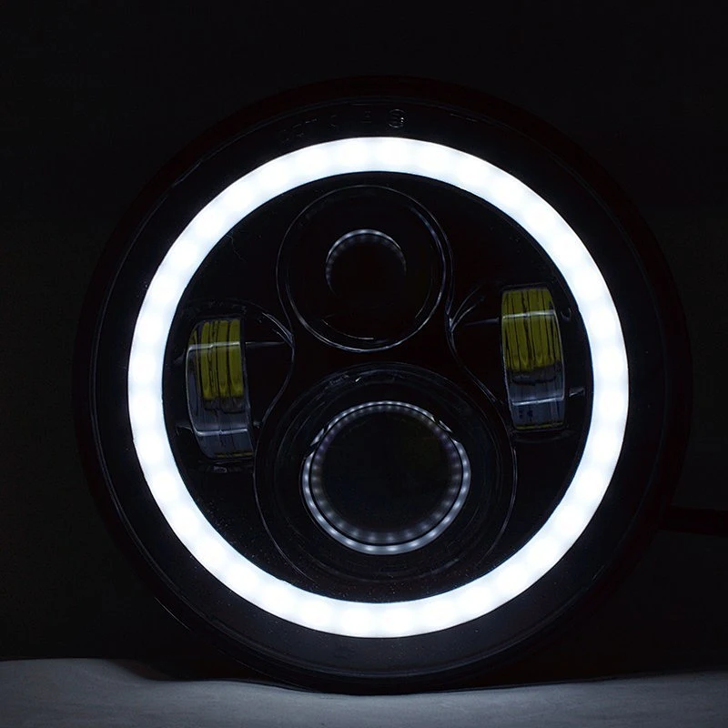 7inch led headlight with halo ring for Jeep wrangler,Haley motorcycle