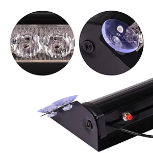 8 LED 3 Flash Mode Car Truck Visor Dashboard Emergency Vehicle Warning Strobe Flash Light Lamp Bar for Interior Roof/Dash/Windshield with 4 Suction Cups (Blue+Red)
