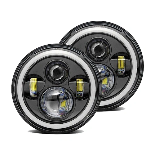 7inch led headlight with halo ring for Jeep wrangler,Haley motorcycle