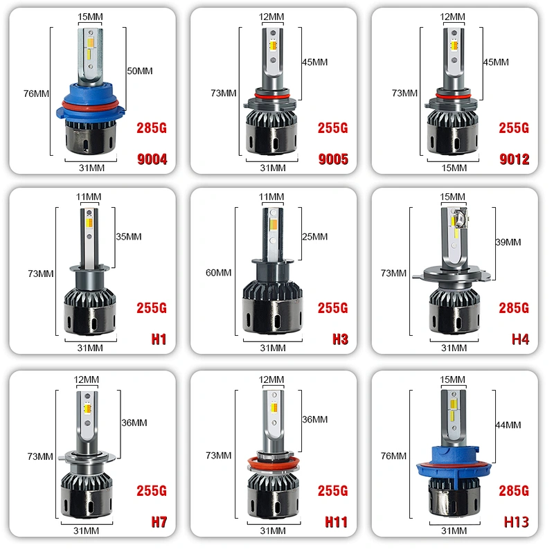 28Watt Mini Size Dual Color White & Yellow LED Headlight Bulbs