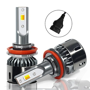 28Watt Mini Size Dual Color White & Yellow LED Headlight Bulbs