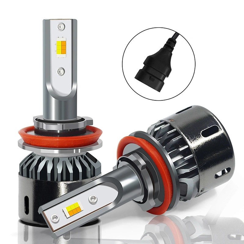 28Watt Mini Size Dual Color White & Yellow LED Headlight Bulbs