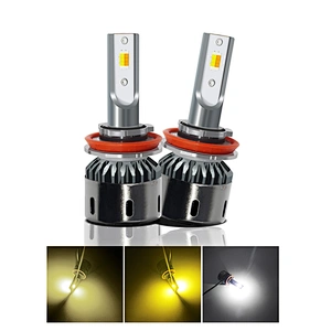 28Watt Mini Size Dual Color White & Yellow LED Headlight Bulbs