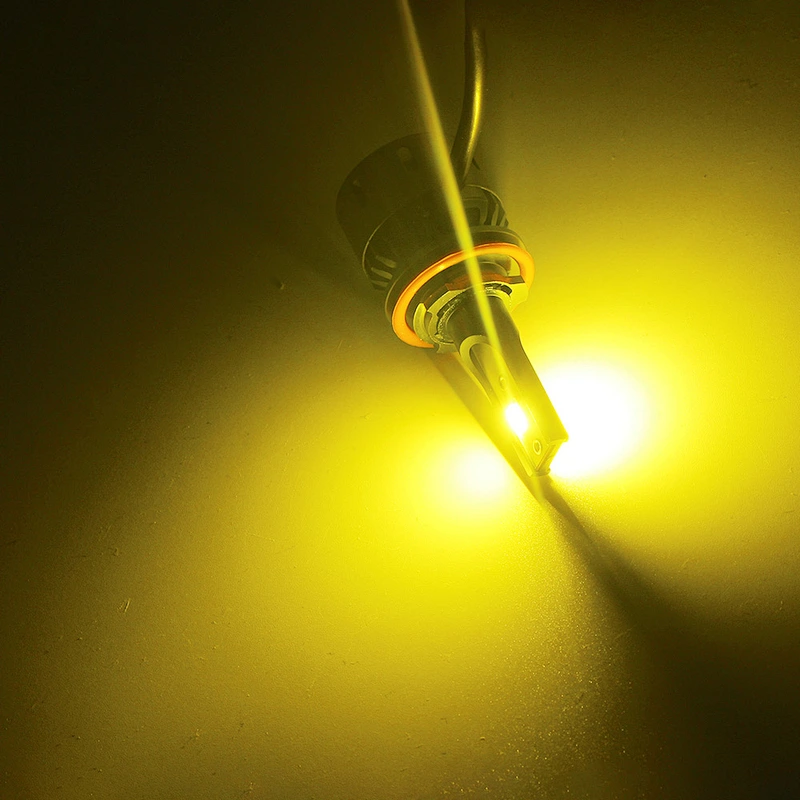 28Watt Mini Size Dual Color White & Yellow LED Headlight Bulbs
