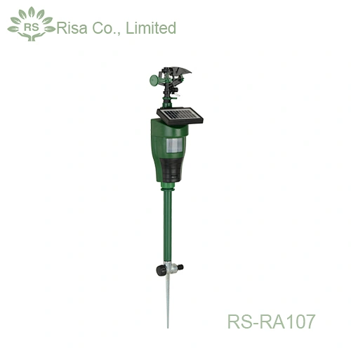 Risa Outdoor Solar-Powered Motion-Activated Water Sprinkler with Powerful Jet Spray for Yard, Lawn & Garden,  Scare Away Deer, Rabbits, Squirrels, Birds & Other Animals & Pests