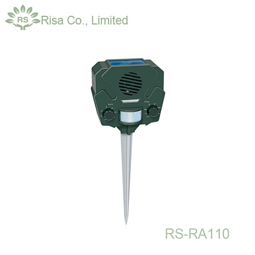 Solar Ultrasonic Animal Repeller – Flashing LED Light – Effective & Humane Outdoor Deterrent for Raccoon, Rabbit, Bird, Deer, Cat, Dog, Squirrel