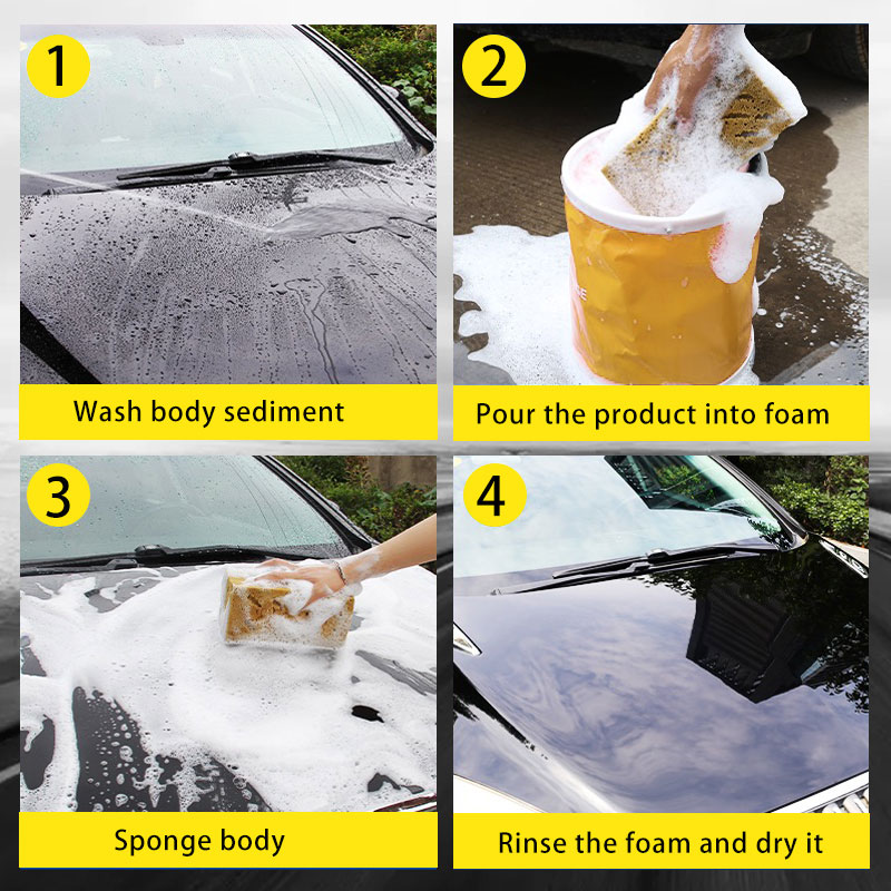 Applying GETSUN Car Wash Agent to vehicle surface