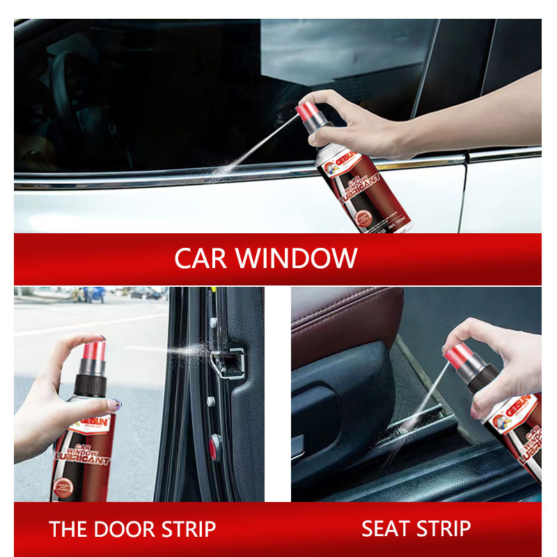 GETSUN Car Window Lubricant Spray in use