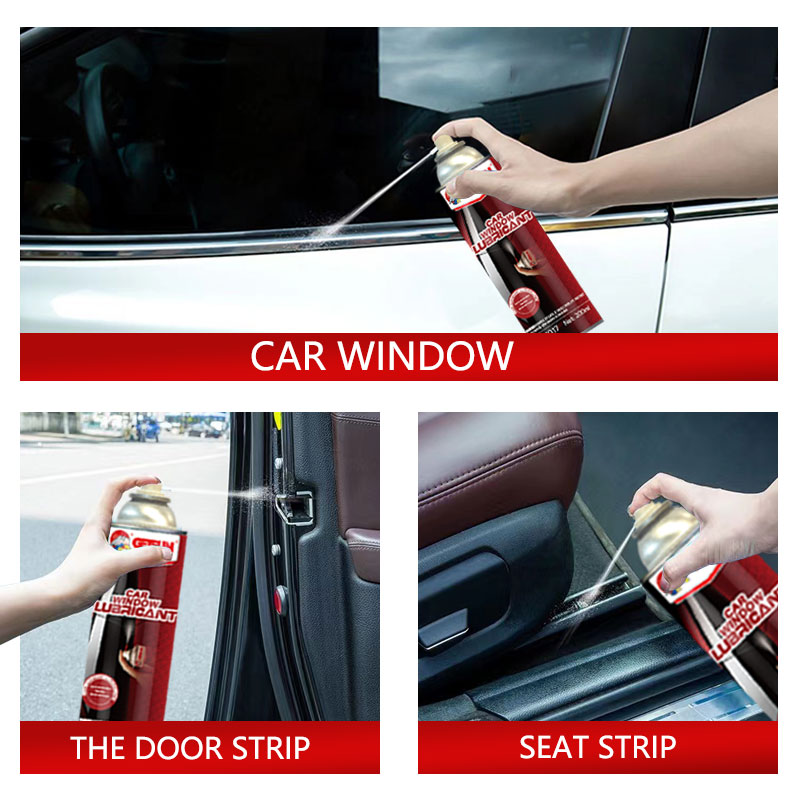 Applying GETSUN Silicone Spray for Windows to window tracks