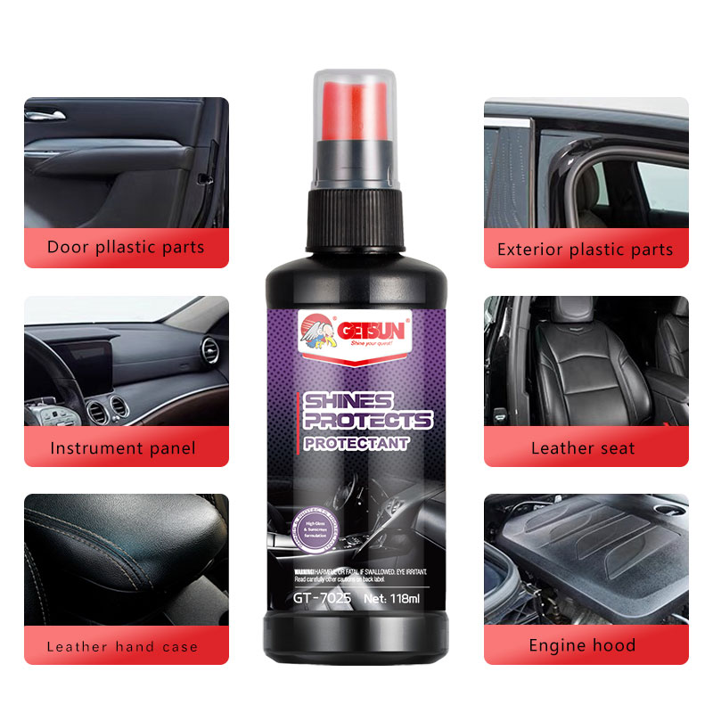 GETSUN Car Interior Leather Cleaner applied on car leather seats