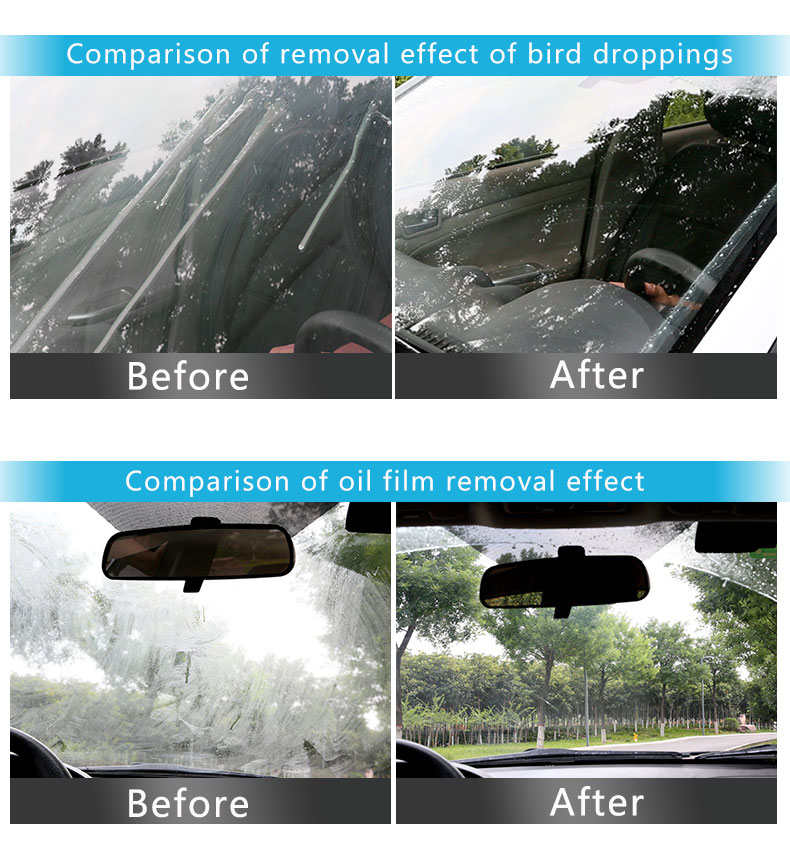 GETSUN Windshield Additive applied on vehicle windshield