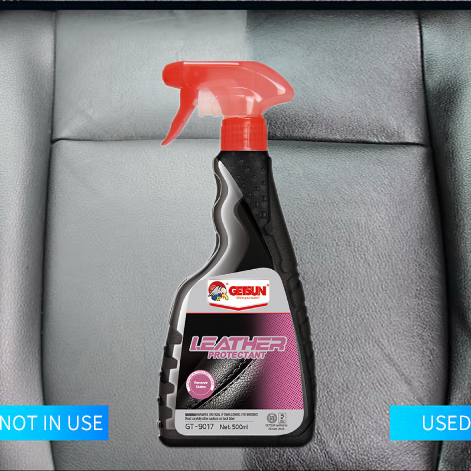 Before and after leather seat protector results