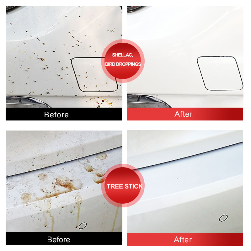 GETSUN Pitch Spot Cleaner applied on vehicle surface