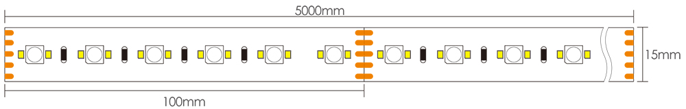 Dimensiones de tira LED para lámpara