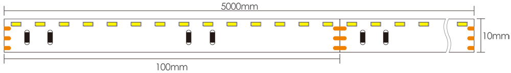 Dimensioni della striscia adesiva LED