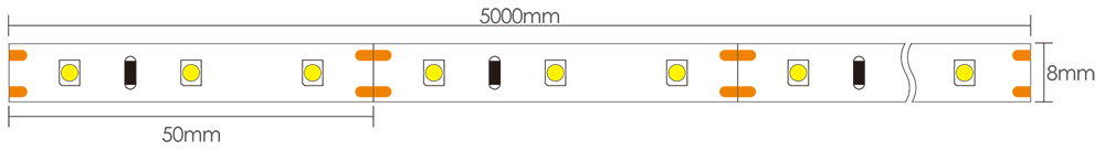 12V LED Tape Light Dimensions