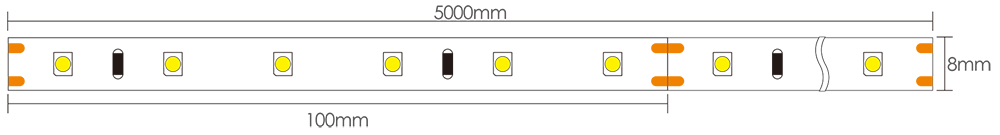 12V LED Tape Light Dimensions