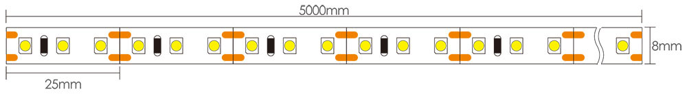 12V Strip Light Dimensions