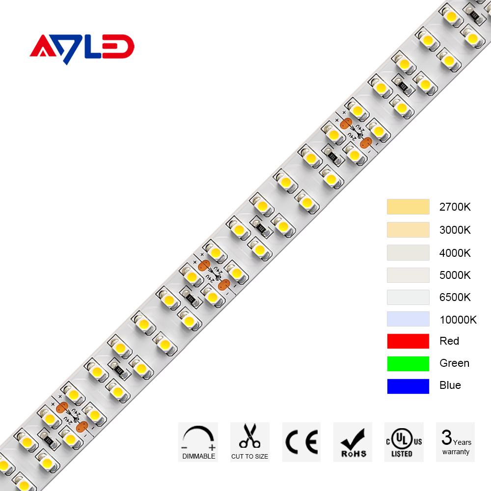 Tira LED Piscinas 3528 12V de Alta Luminosidad Azul Rojo para Escalones y Vestidor