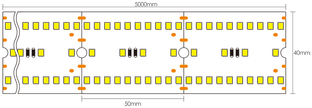 LED Stripe White Dimensions