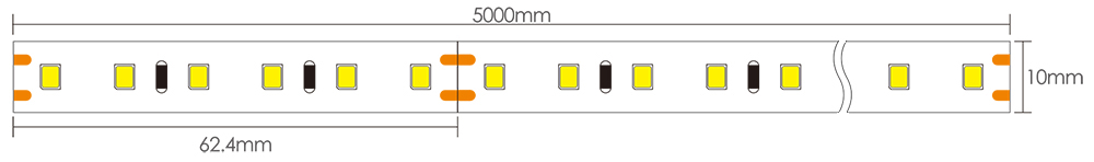 White LED Light Strip Dimensions