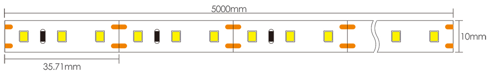 Dimensioni della striscia di luci a LED