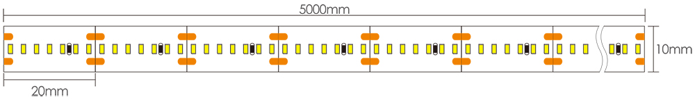 Bright LED Strip Lights Dimensions