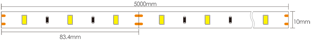 Dimensioni della strisce LED esterno