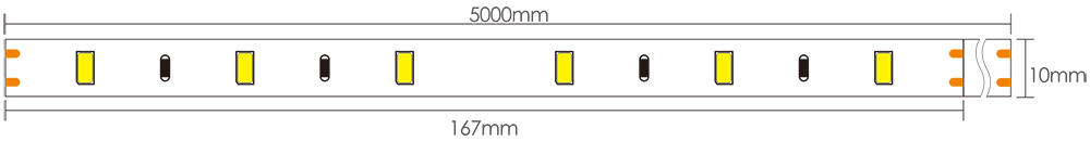 Dimensioni della illuminazione strisce LED soffitto