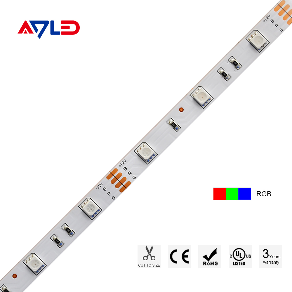 Tiras LED 30LEDs/m 12V 24V RGB Cambio de Color SMD 5050