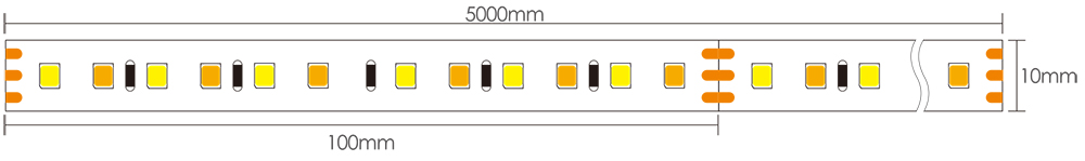 Dimensioni della strisce luci a LED