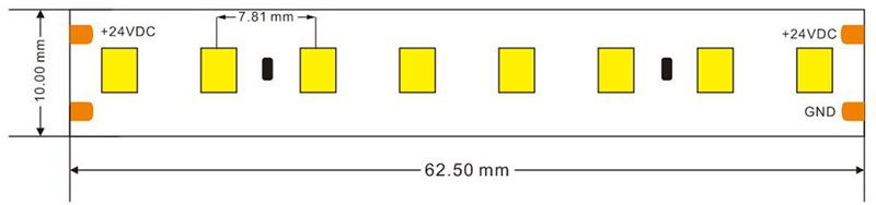 Dimmable LED Tape Dimensions