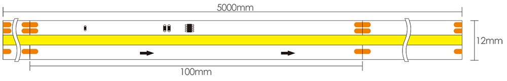 Dimensioni della luci LED striscia