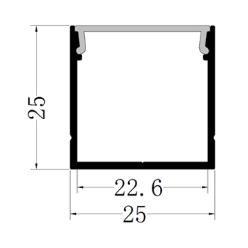 led light aluminum extrusions size