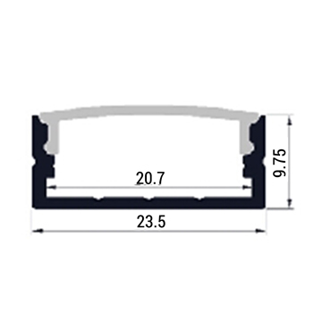 led aluminium profile light size