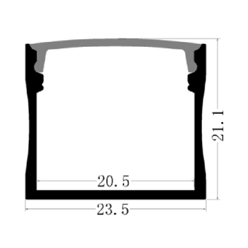 led extrusion channel size