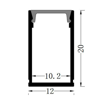 surface mounted aluminium led profile