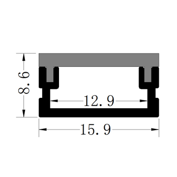 floor led profile size