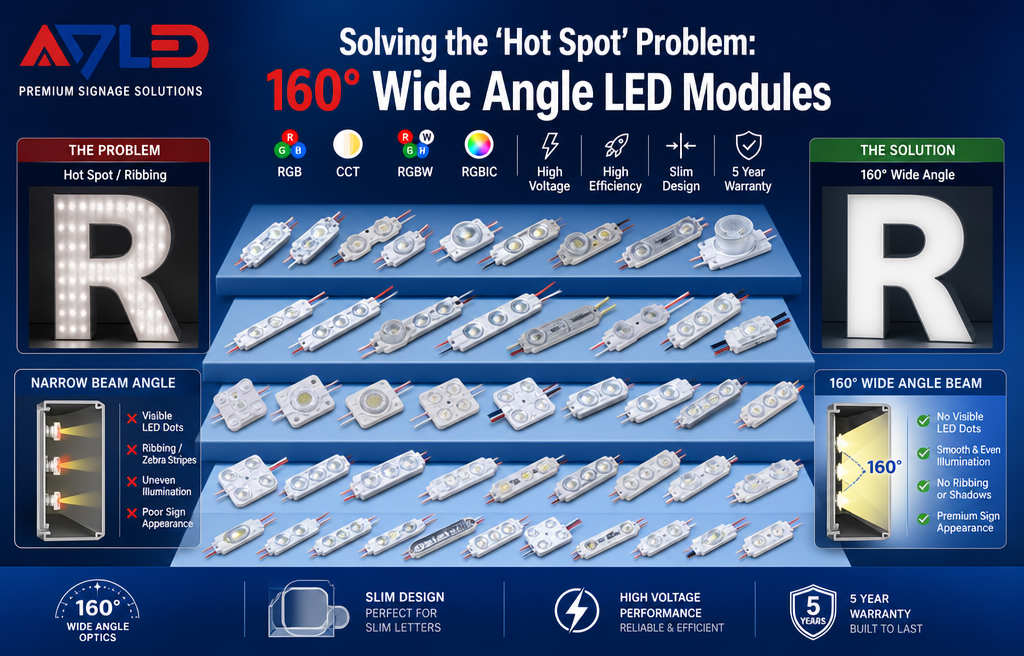 LED Module Spacing for Channel Letters