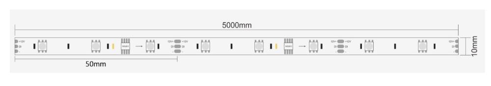 Dimensioni della LED colorati strisce